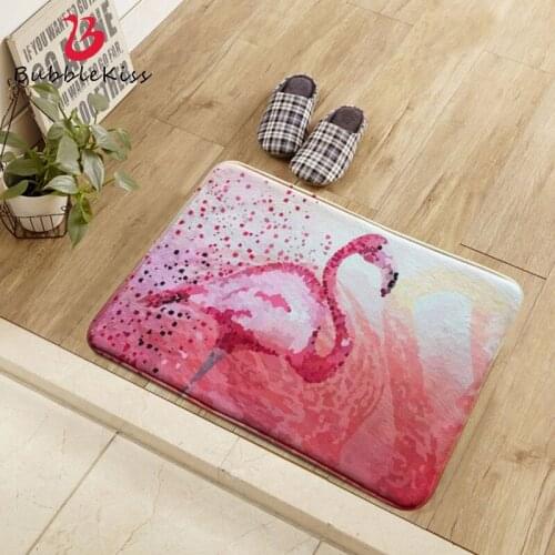 Bubble Kiss 2020 New Flamingo Pattern Carpet Fashion Modern Design Living Room Carpet Non-Slip Entry Carpet Girl Room Decor Rug