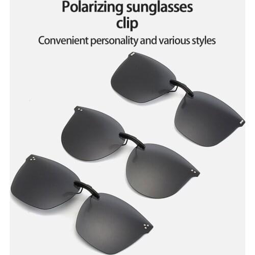 Polarized Sunglasses Fashion Invisible Clip Glasses Male Female Drivers Driving Mens Sunglasses Bicycle Invisible Clip Eyewear