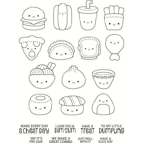 11x16 Drink Burger Transparent Clear Stamps Silicone Seals for DIY scrapbooking photo album Card Making