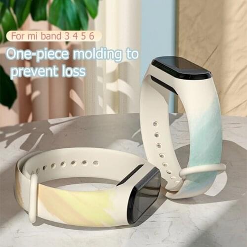 Strap For Xiaomi Mi Band 5 6 Silicone TPU Wristband Replacement Soft Bracelet For Xiaomi band 6 5 4 3 Strap For Amazfit Band 5