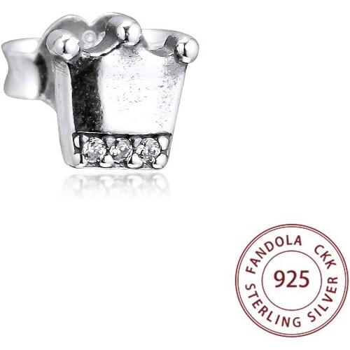 Genuine 925 Sterling Silver Earring My Crown Single Stud Earrings for Women femme Fashion Jewelry pendientes brincos