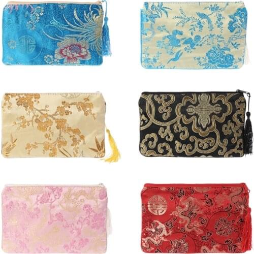 THINKTHENDO New Women Flower Tassel Phone Bag Card Holder Wallet Small Purse Pouch Gift For Girl 2020 Fashion Zip Handbags