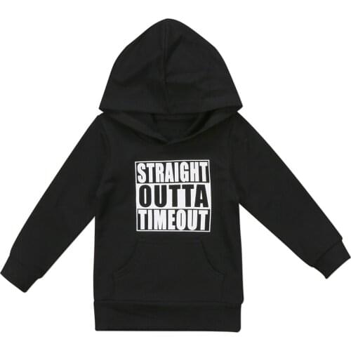 Toddler Newborn Baby Boy Girl Tops Hooded T-shirt Sweatshirt Outdoor Tops Children Enfant Boys Girls Letter Warm Sweatshirts Top