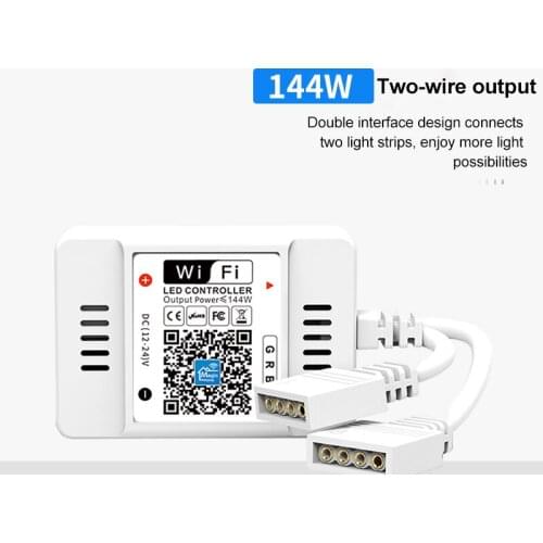 Wifi Intelligent Controller Colorful 24 Key Dual Load RGB Light With Controller ALexa Voice Smart Home Automation Module Remote