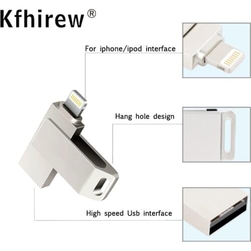 2019 New iOS Usb Flash Drive For iPhone/iPad USB Stick pen drive For iPhone6 7 8 X XS XR Pendrive 128GB Disk On Key