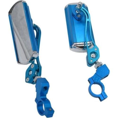 1 Pair Cycling Bicycle Rear View Mirror Flexible Handlebar End Mirror Aluminum alloy Lens Safety Side Bike Rearview Accessories