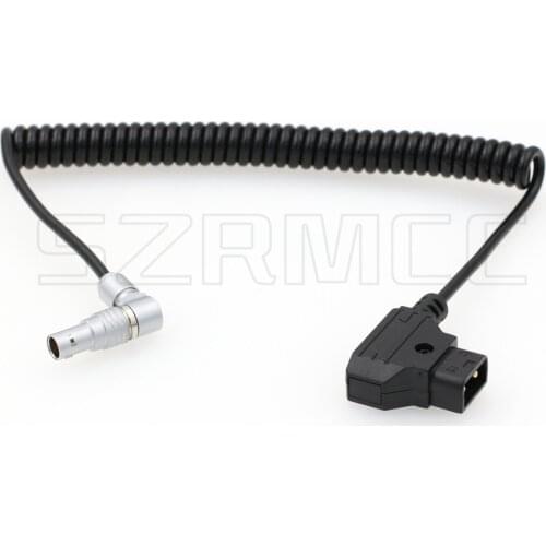 Zacuto Kameleon EVF D-tap to Right Angle 0B 4 Pin Coiled Power Cable