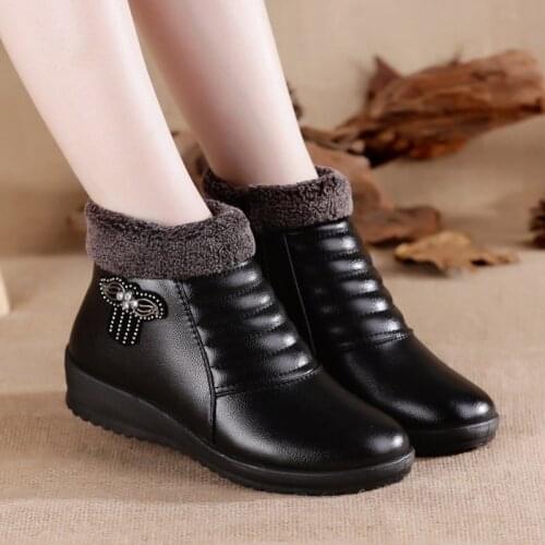 2020 Women Boots Winter Snow Boots Woman Booties Waterproof Warm Plush Ankle Boots Women Non-slip Flats Warm Shoes Botas Mujer