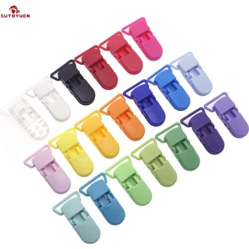 1000 Pcs 20mm Mix Colors Plastic Baby Pacifier Clips Transparent Soother Nipple Clip For DIY Infant Teething Holder