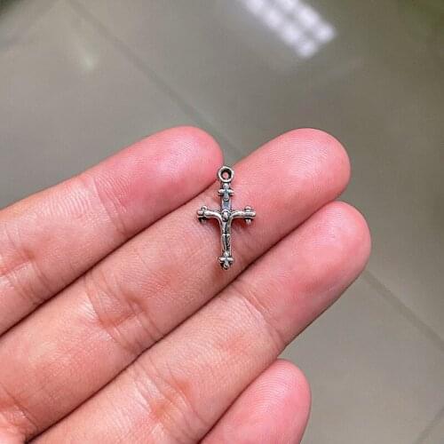 60pcs Christ Jesus Cross Religious Belief DIY Pendant Necklace Earrings Accessories Charms Findings Jewelry Making Supplies
