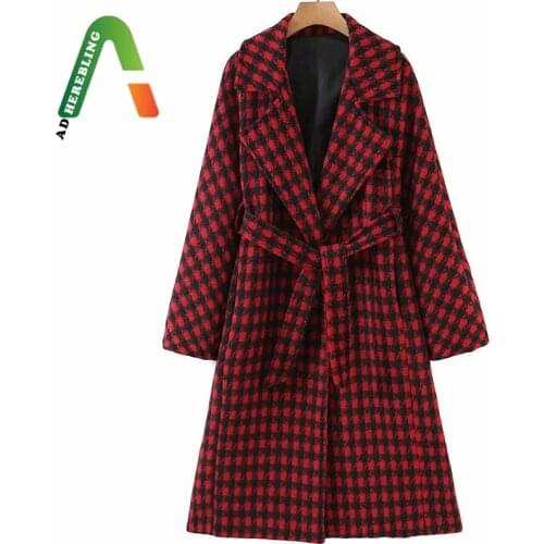 Adherebling Women's Coats With A Belt