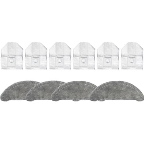 EAS-10Pcs for Roidmi EVE Plus Robot Vacuum Cleaner Dust Bag Mop Cloth Cleaning Cloth Replacement Accessories Parts