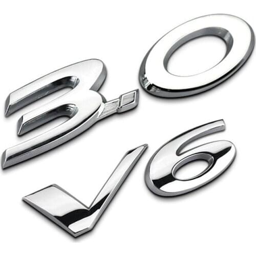 Car Accessories V6 3.0 Displacement Emblem Badge Sticker For Jaguar X-Type S-Type F-Type F-PACE XF XJ-S XE XKR XFR S TYPE 2000