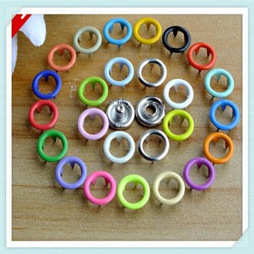 Free Shippng 1000 X 4 Part PRESS STUDS SNAP POPPER 9.5mm Prong Snap Fastener Studs sewing Buttons for Baby Garments Accessories