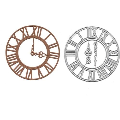 Clock Metal Cutting Dies Scrapbooking Embossing Folders for Card Making Craft Stencil Hobby Punching Molds