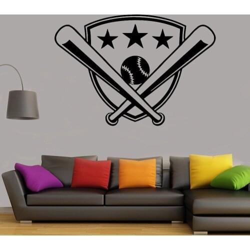 Kids room baseball Wall sticker vinyl decor wall decal for bedroom living room glass door home decoration Mural decals G822