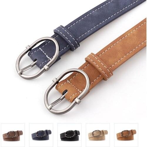 Designer Womens Black Brown PU Leather Waistband Belt Riem Ladies Retro Vintage Pin Buckle Belts for Women Jeans Ceinture Femme