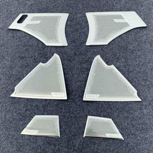 For Mazda 3 M3 LHD 2019 2020 Interior Stainless Steel Door Speaker Sound Music Audio Ring Cover Sticker Trims Car Accessories