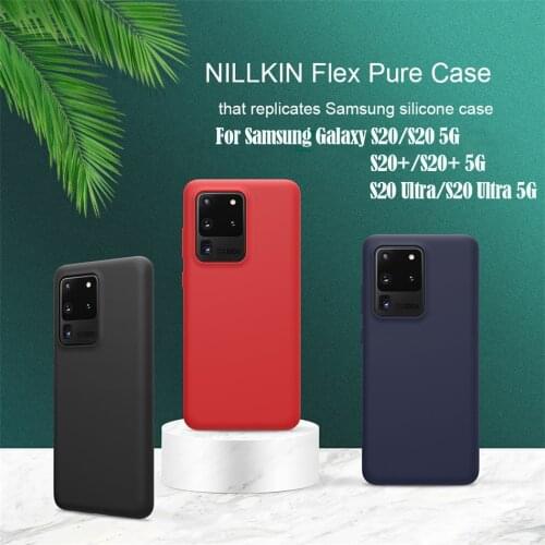 For Samsung Galaxy S20 Ultra S20+ Plus 5G Case Nillkin Flex Pure Case Wireless Charging Soft Silicone Back Cover for Samsung S20