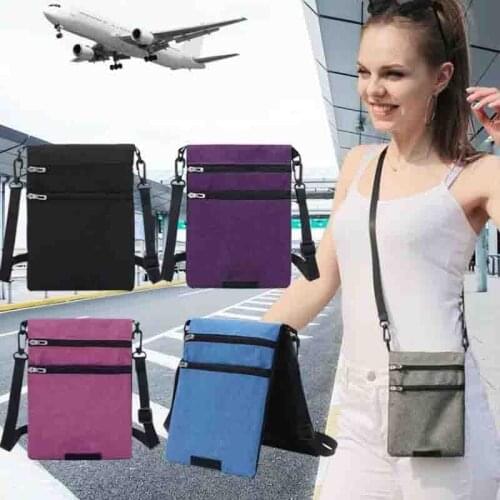 Travel Storage Wallet Ladies Casual Multifunctional Messenger Bag Creative Coin Purse Double-Sided ID Holder And Passport Holder