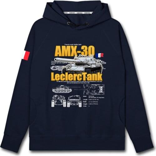 French Army AMX30 Main Battle Tank World War II Army Military Fan mens hoodies mens top pullovers streetwear clothes autumn