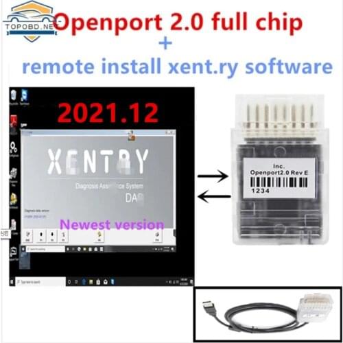 2021 Tactrix Openport 2.0 ECU Chip Tuning Tool Open Port USB 2.0 ECU Flash OBD2 OBDII with 2021.06 xentry software remote instal