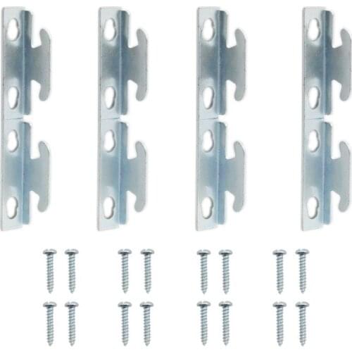 Single Curtain Rod Hardware Brackets,Curtain Hook Accessories with Installation Screws 4 Pack