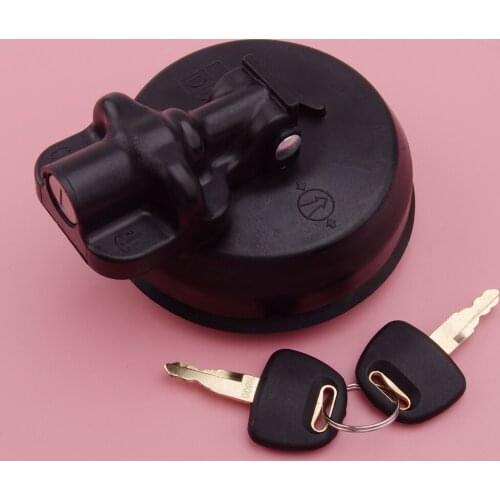Excavator Locking Fuel Cap With Keys Black Fit for Hitachi JD 240DLC 75D 120D 135D 10.7cm