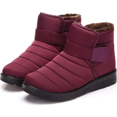 Lightweight Slip on Women Man Fashion Women Men Snow Boots Shoes Warm Plush Keeping Ankle Boots Winter Flat Shoe Plus Size 46