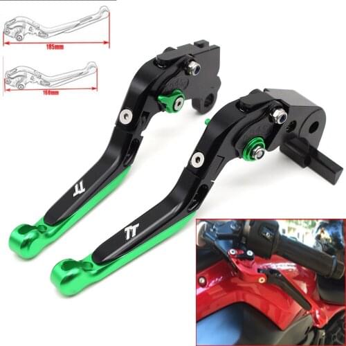 Motorcycle CNC Adjustable Foldable brake Clutch Levers for Triumph TT 600 2000 2001 2002 2003 with Logo(TT)
