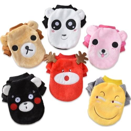 Cartoon Cats Puppy Clothes Jacket Winter Dog Clothing for Chihuahua Yorkshire Bulldog Cute Pet Dogs Coat Fleece Warm Pets Hoodie
