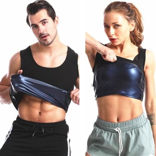 Men Sweat Sauna Vest Neoprene Suit Workouts Slimming Body Shaper Gyms Shirt Weight Loss Shapewear Stomach Fat Burning Sauna-vest