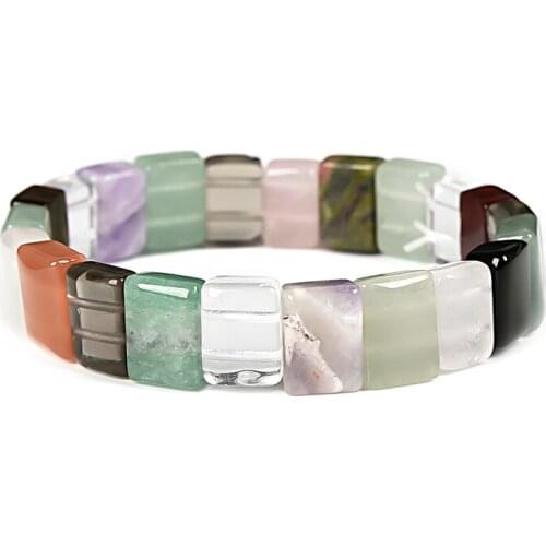 Wholesale Different Size For Seven-colorful Stone Customized For Enchanted jewel Bracelet 7.5inch Generous Female H183