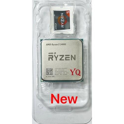 AMD Ryzen 5 3400G R5 3400G 3.7 GHz Quad-Core Eight-Thread 65W CPU Processor L3=4M YD3400C5M4MFH Socket AM4 Brand new