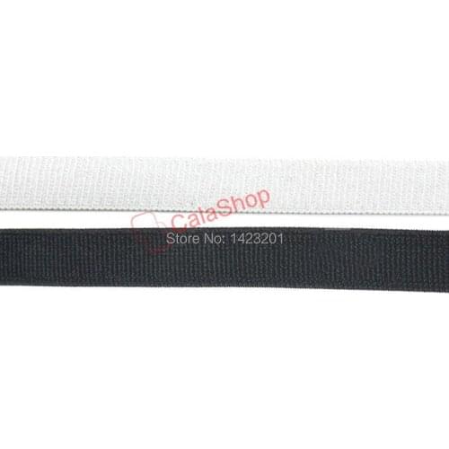 10 Yards / Lot 25mm 1" Elastic Loop Tapes Sewing Reusable Stretch Soft Hooks Clips Craft Black White