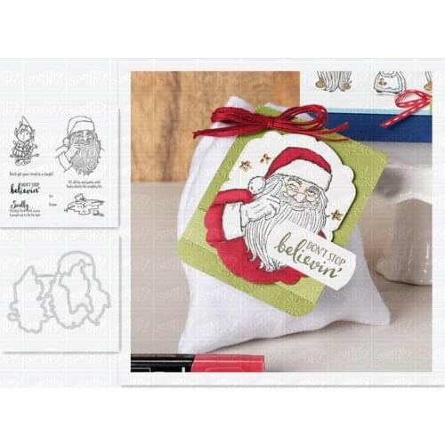 Santa Claus Metal Cutting Dies and Stamps Stencils for DIY Craft Cards Scrapbooking Book Decoration Embossing Stencil Die Decor