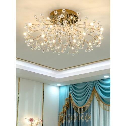 Modern Crystal Ceiling Light Bedroom Personality Crystal Ceiling Lamp Creative Living Room Decoration Ceiling Lamps Nodic House
