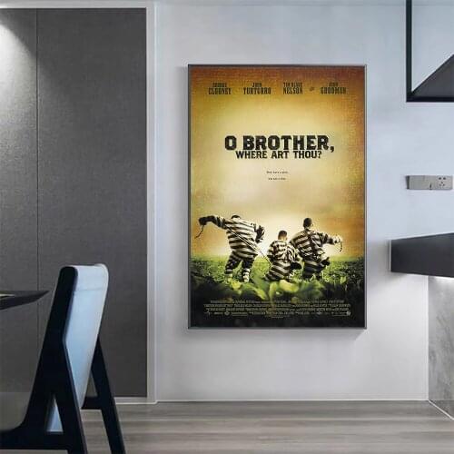 V0353 O Brother, Where Art Thou Vintage Classic Movie Wall Silk Cloth HD Poster Art Home Decoration Gift