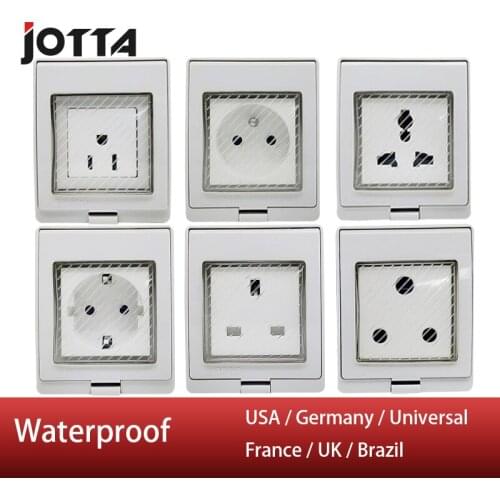 IP55 Waterproof Wall Socket 16A 250V US standard/UK standard/Universal standard/Germany standard/France standard/Brazil standard