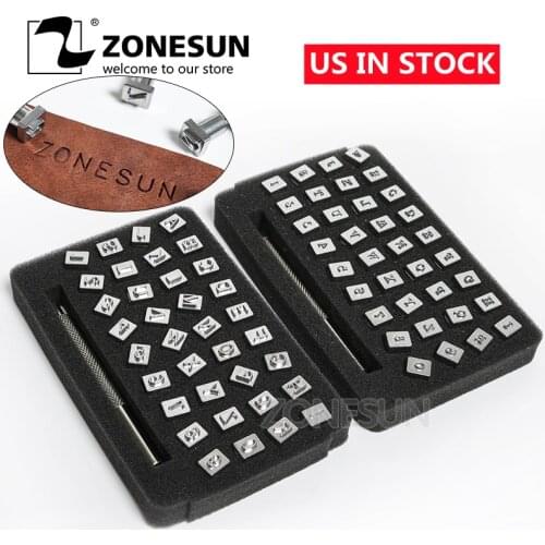 ZONESUN Tools Letter Stamp Tool Uppercase Leather craft tools Capital Letters 26 Alphabet Puncher Craft Stamps Working Saddle