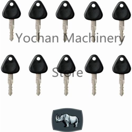 10 PC 777 Key For Volvo Excavator & Heavy Equipment Ignition Switch Starter Replacement Fit Many Models