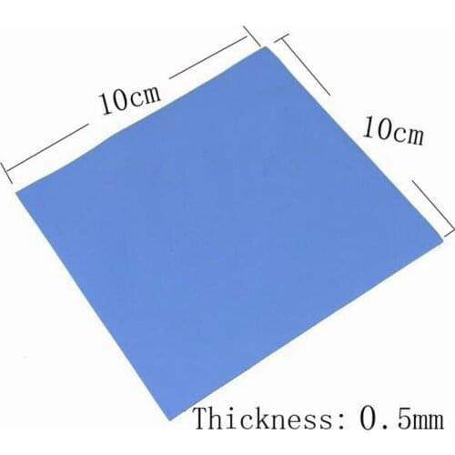 100 Pcs Blue 10mm*10mm*1mm GPU CPU Heatsink Cooling Conductive Silicone Pad Thermal Pad