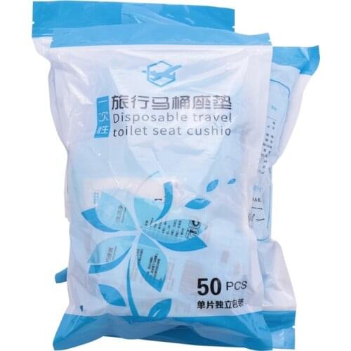 150 Pcs Portable Disposable Toilet Seat Cover Safety Travel Bathroom Toilet Paper Pad Bathroom Accessories