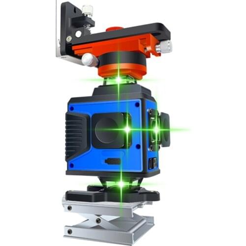 16 Lines 4D Laser Level Green Line Self-Leveling 360 Horizontal and Vertical Cross Super Powerful Green Beam Laser Level