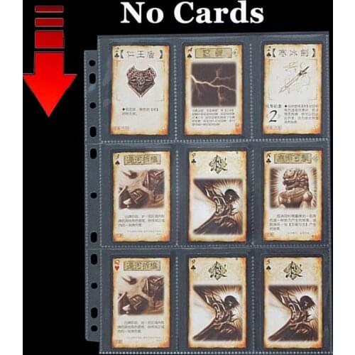 20PCS/Lot 9 pockets Board game clear cards page trading card protector the magical collection gathering Transparent Pocket Page