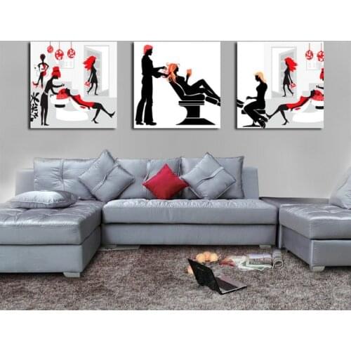 3 Panel Abstract Modern Printed Canvas Art Pictured cuadros decoracion The Barber Shop Wall Paintings for Living Rooms Unframed
