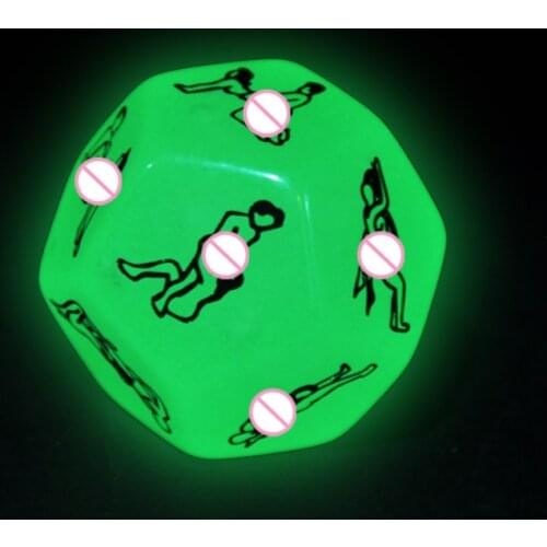 3pcs/set 12 sides Love Posture Sex Dice Fetish luminous dice Romance PositionAdult Games sex Toys Erotic Craps Pipe for Couples