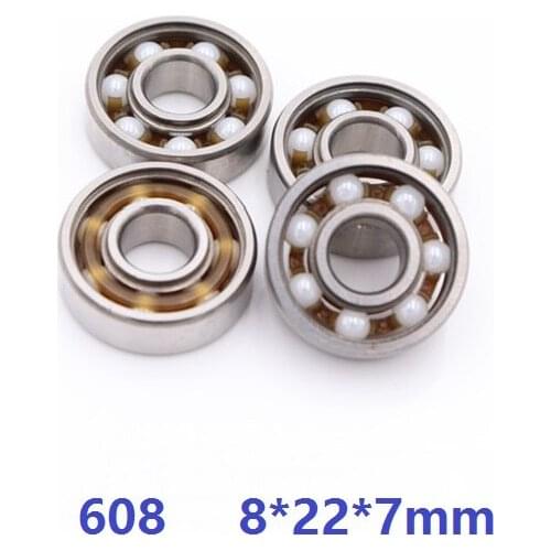 500pcs/lot High Precision 608 bearing Steel hybrid ZrO2 ceramic balls bearing Hand Finger Fidget Spinner bearings 8*22*7 mm