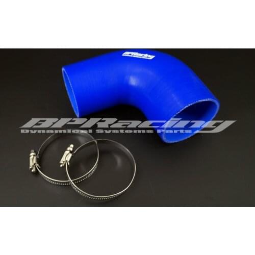 65mm to 80mm / ID 2.56" inch to 3.15' inch Silicone 90 degree Elbow Hose / Intercooler pipe + 2 Stainless steel clamp