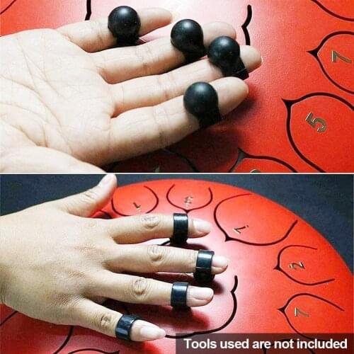 8Pcs Finger Sleeve for Steel Tongue Drum Painless Cover Knocking Playing Percussion Drum Accessories with Drum Stick Holders